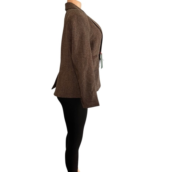 Tru Clothing Blazer Tweed Herringbone Wool Classic  Vintage 1920s Style - Picture 9 of 10